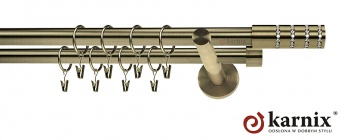 Karnisze nowoczesne NEO na wymiar 19/19mm Rosetti Crystal antyk mosiądz