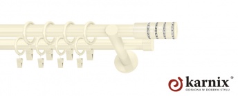 Karnisze nowoczesne NEO na wymiar 19/19mm Rosetti Crystal ivory (kość słoniowa)