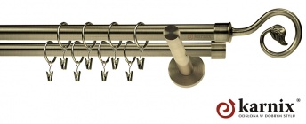 Karnisze nowoczesne NEO na wymiar 19/19mm Spiralka antyk mosiądz