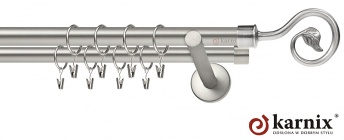 Karnisze nowoczesne NEO na wymiar 19/19mm Spiralka chrom mat