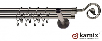 Karnisze nowoczesne NEO na wymiar 19/19mm Spiralka antracyt