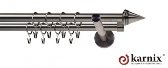 Karnisze nowoczesne NEO na wymiar 19/19mm Stożek antracyt