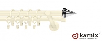 Karnisze nowoczesne NEO na wymiar 19/19mm Stożek ivory (kość słoniowa)