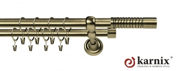 Karnisz Metalowy Rzymski 16/16mm Calabria antyk mosiądz