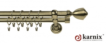 Karnisze Metalowe Rzymskie 25/16mm Avanti antyk mosiądz