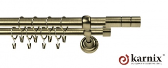 Karnisze Metalowe Rzymskie 25/19mm Cylinder antyk mosiądz