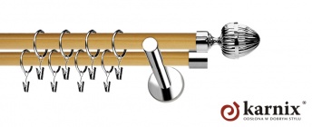 Karnisze Nowoczesne NEO Prestige 19/19mm Milano INOX - pinia