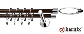 Karnisze Nowoczesne NEO Prestige 19/19mm Mirella INOX - wenge