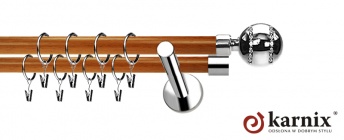 Karnisze Nowoczesne NEO Prestige 19/19mm Pico Crystal INOX - calvados