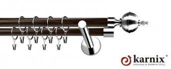 Karnisze Nowoczesne NEO Prestige 19/19mm Roxy INOX - wenge