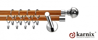 Karnisze Nowoczesne NEO Prestige 19/19mm Bella INOX - calvados