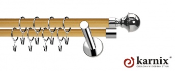 Karnisze Nowoczesne NEO Prestige 19/19mm Bella INOX - pinia