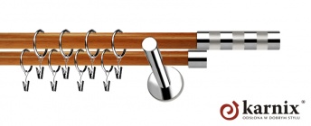 Karnisze Nowoczesne NEO Prestige 19/19mm Etiuda INOX - calvados