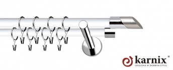 Karnisze Nowoczesne NEO Prestige 19/19mm Falko INOX - biały