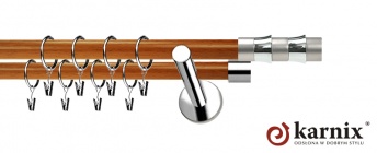 Karnisze Nowoczesne NEO Prestige 19/19mm Fresno INOX - calvados