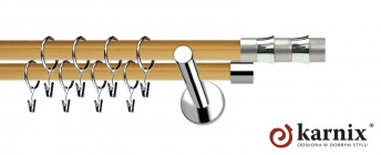 Karnisze Nowoczesne NEO Prestige 19/19mm Fresno INOX - pinia