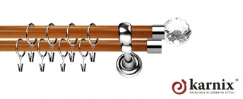 Karnisz Metalowy Prestige 19/19mm Beluna Crystal INOX - calvados