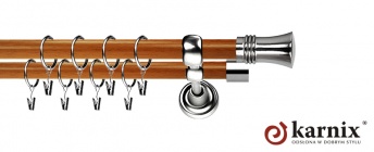 Karnisz Metalowy Prestige 19/19mm Capri INOX - calvados