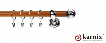 Karnisz Metalowy Prestige 19/19mm Kula INOX - calvados