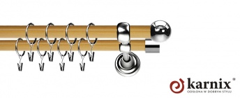 Karnisz Metalowy Prestige 19/19mm Kula INOX - pinia