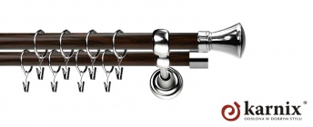 Karnisz Metalowy Prestige 19/19mm Liberty INOX - wenge