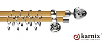 Karnisz Metalowy Prestige 19/19mm Milano INOX - pinia