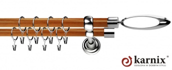 Karnisz Metalowy Prestige 19/19mm Mirella INOX - calvados