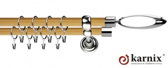 Karnisz Metalowy Prestige 19/19mm Mirella INOX - pinia