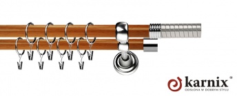 Karnisz Metalowy Prestige 19/19mm Optima INOX - calvados