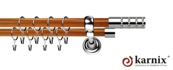 Karnisz Metalowy Prestige 19/19mm Rosetti Crystal INOX - calvados