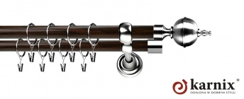 Karnisz Metalowy Prestige 19/19mm Roxy INOX - wenge