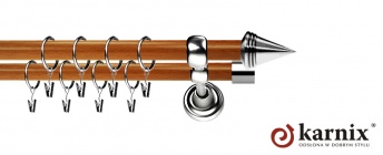 Karnisz Metalowy Prestige 19/19mm Stożek INOX - calvados