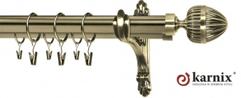 Karnisz stylowy barokko 25/19mm Milano antyk mosiądz