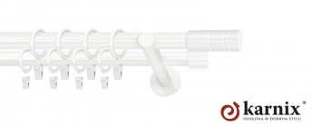 Karnisz nowoczesny NEO 25/19mm Cylinder biały