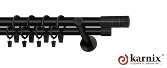 Karnisz nowoczesny NEO 25/19mm Cylinder czarny