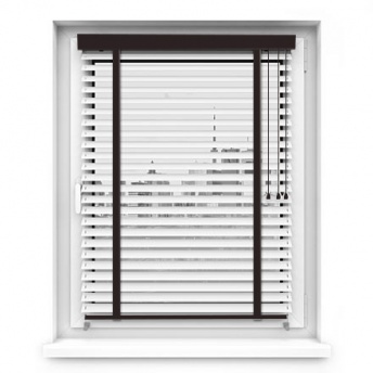 Żaluzje Bambusowe 50mm na wymiar - Snow/Onyx