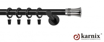 Karnisze nowoczesne NEO 19mm Capri czarny