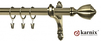 Karnisz stylowy barokko 25mm Avanti antyk mosiądz