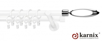 Karnisze nowoczesne NEO 19/19mm Mirella biały