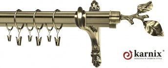 Karnisz stylowy barokko 25/19mm Gałązka antyk mosiądz